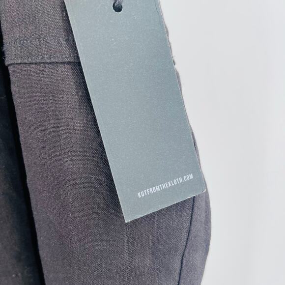 KUT FROM THE KLOTH Pants Size 2X Linen Blend Smocked Drawstring Pockets NWT - Picture 6 of 15